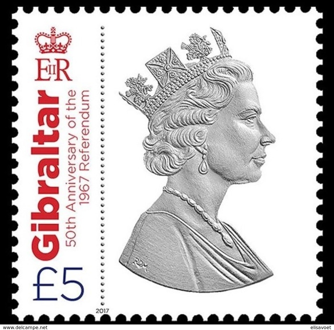 Gibraltar 2017 Micheln°  1801 *** MNH Referendum 1967 - Gibraltar