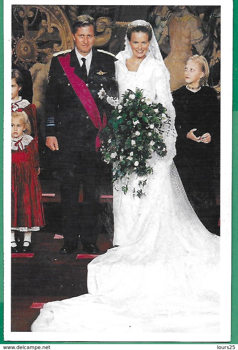 ! - Belgique - CP - Mariage De Philippe Et Mathilde, Roi Et Reine De Belgique - Koninklijke Families