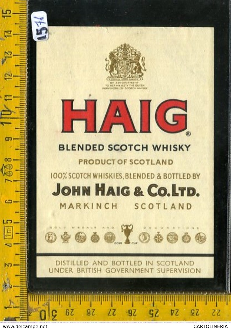 Etichetta Vino Liquore Scotch Whisky Haig Scotland - Other & Unclassified