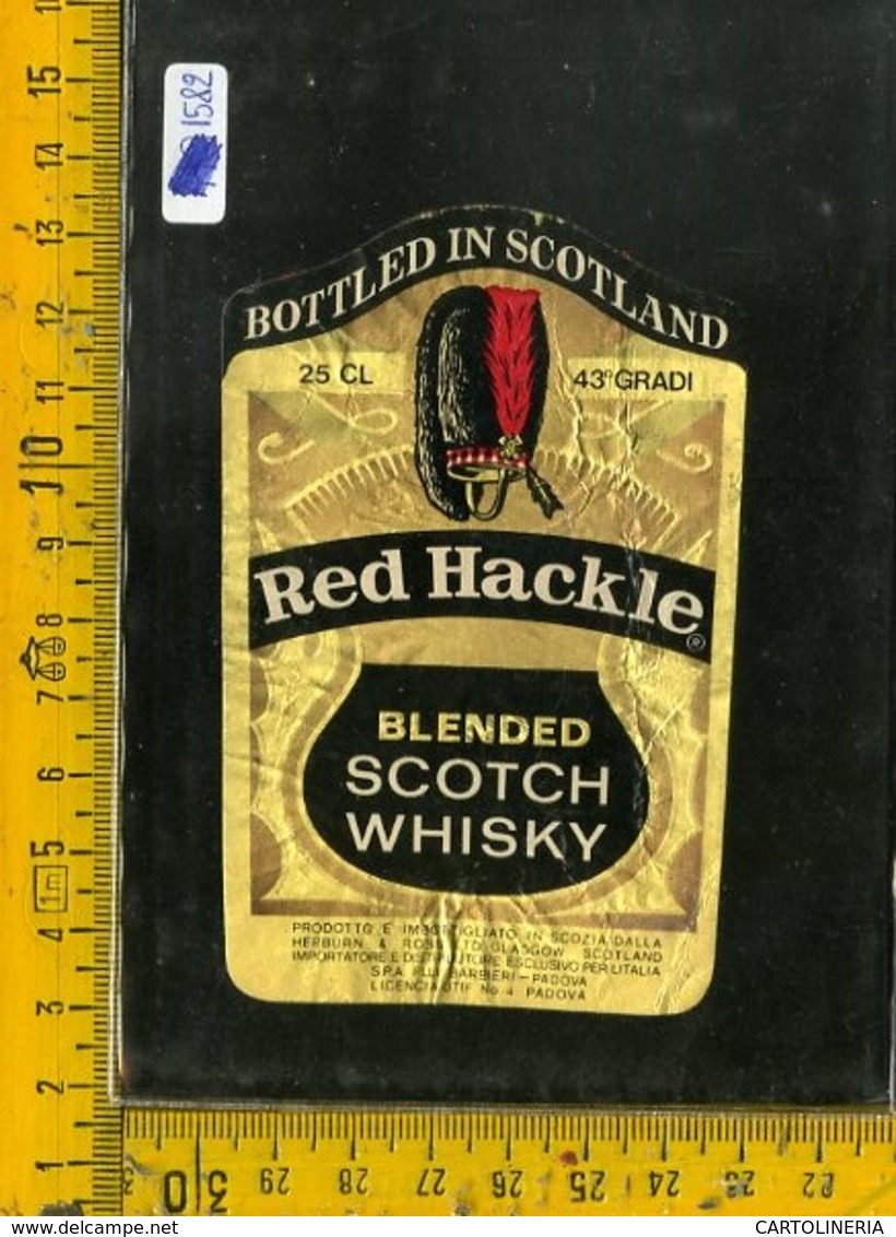 Etichetta Vino Liquore Scotch Whisky Red Hackle - Altri & Non Classificati