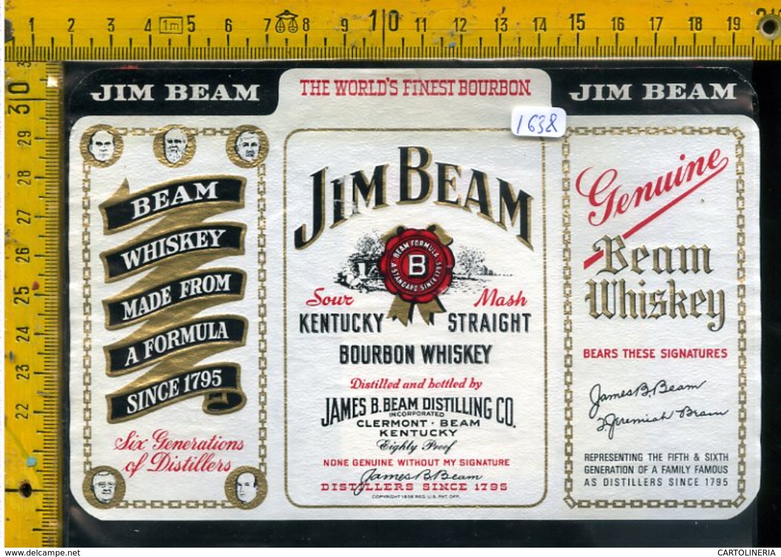 Etichetta Vino Liquore Scotch Whisky Jim Beam - Other & Unclassified