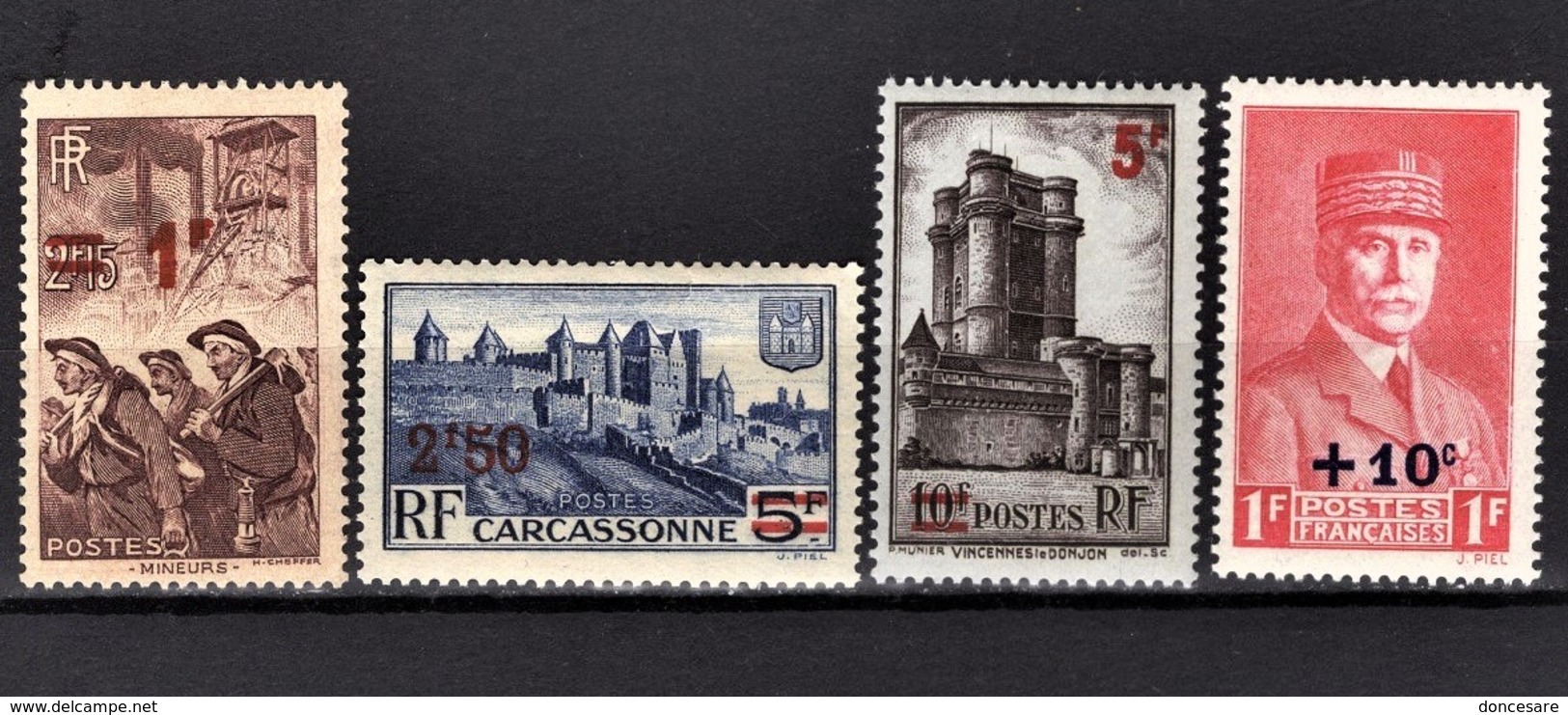 FRANCE 1941 -  Y.T. N° 489 / 490 / 491 / 494 - NEUFS** - Ungebraucht