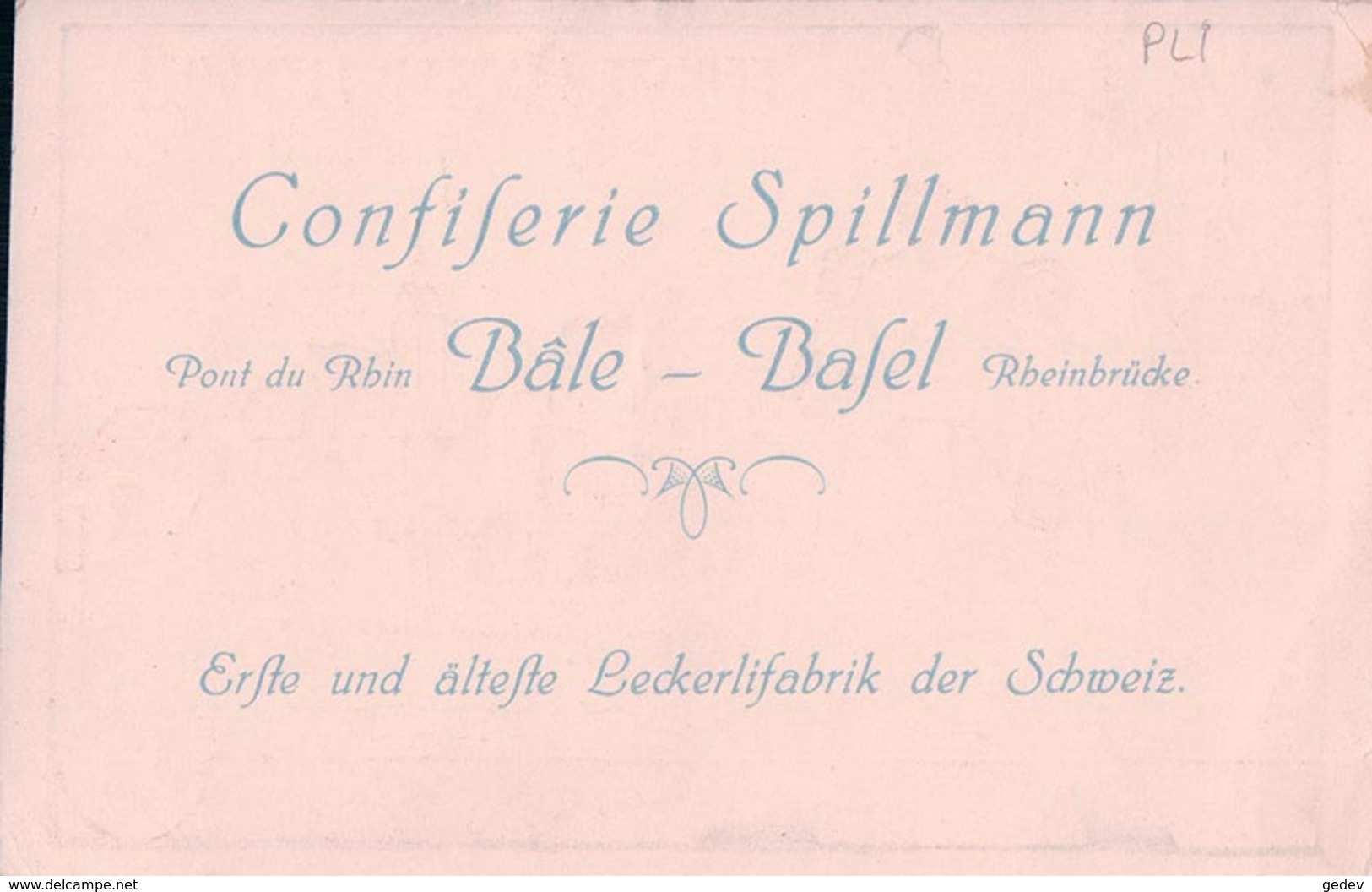 Publicité, Feinste Basler Leckerli H. Spillmann Basel, Litho (920) Format Carte Postale 9x14 - Pubblicitari