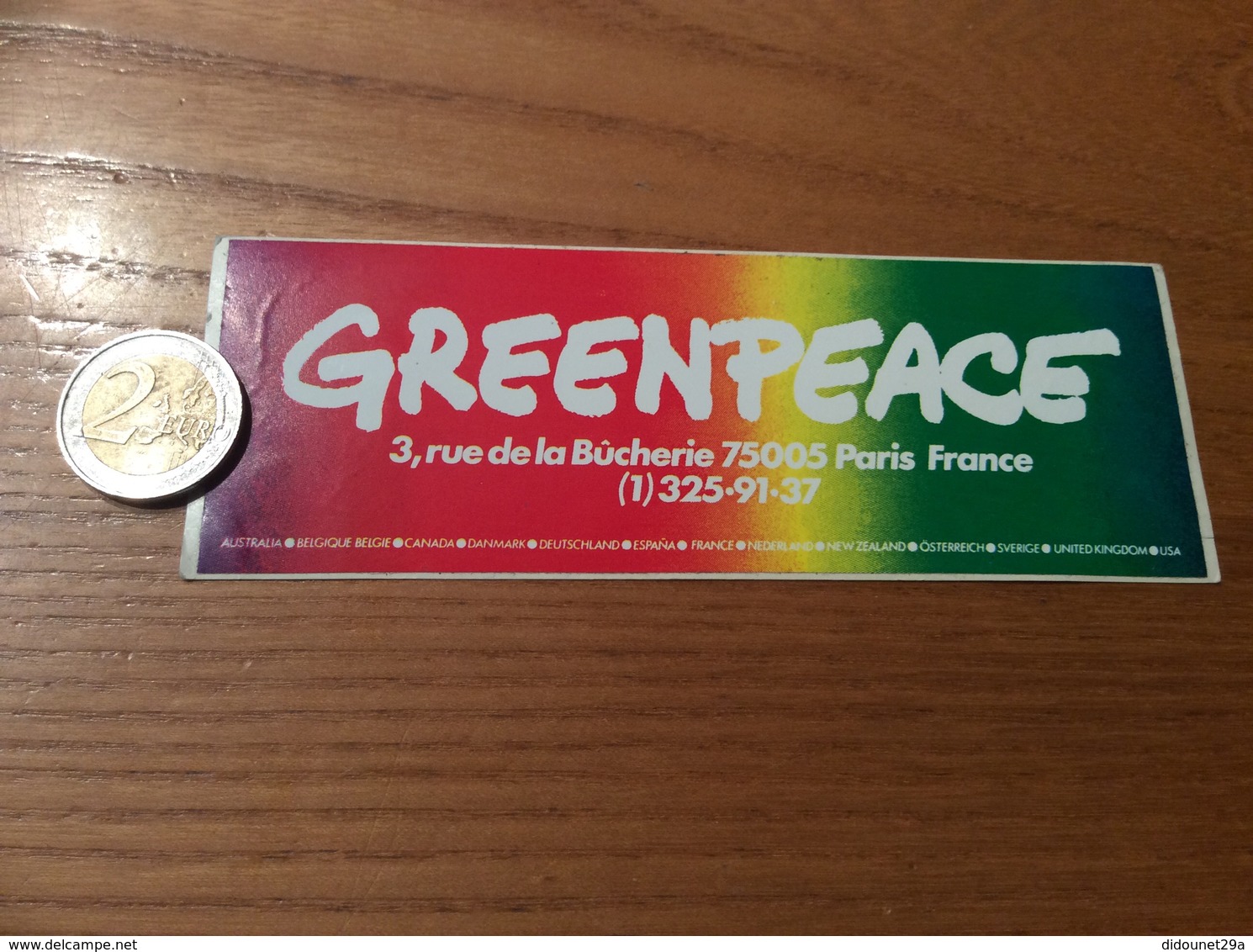 AUTOCOLLANT, Sticker «GREENPEACE - PARIS (75)» - Autocollants