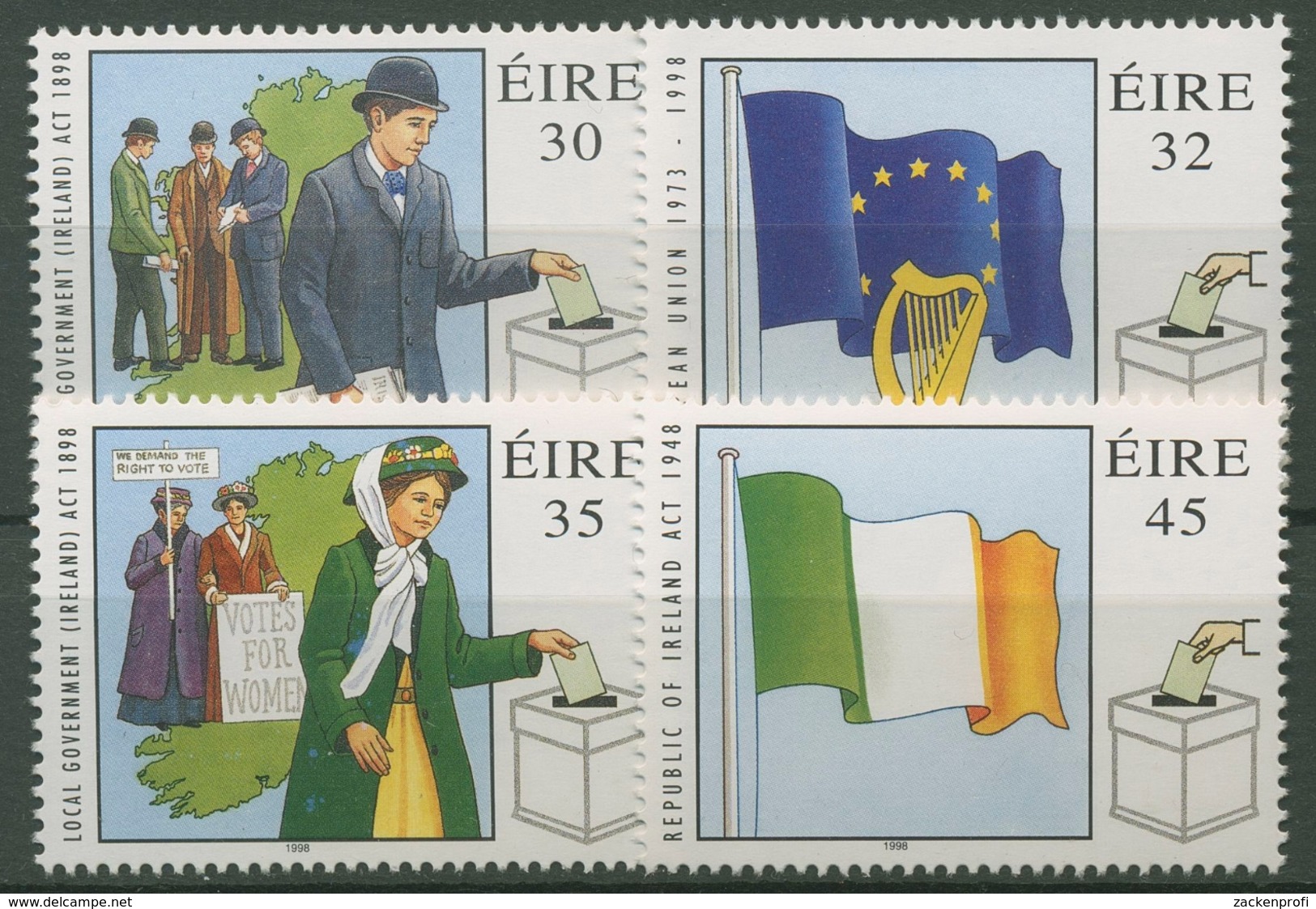 Irland 1998 Wahlrecht 1080/83 Postfrisch - Unused Stamps