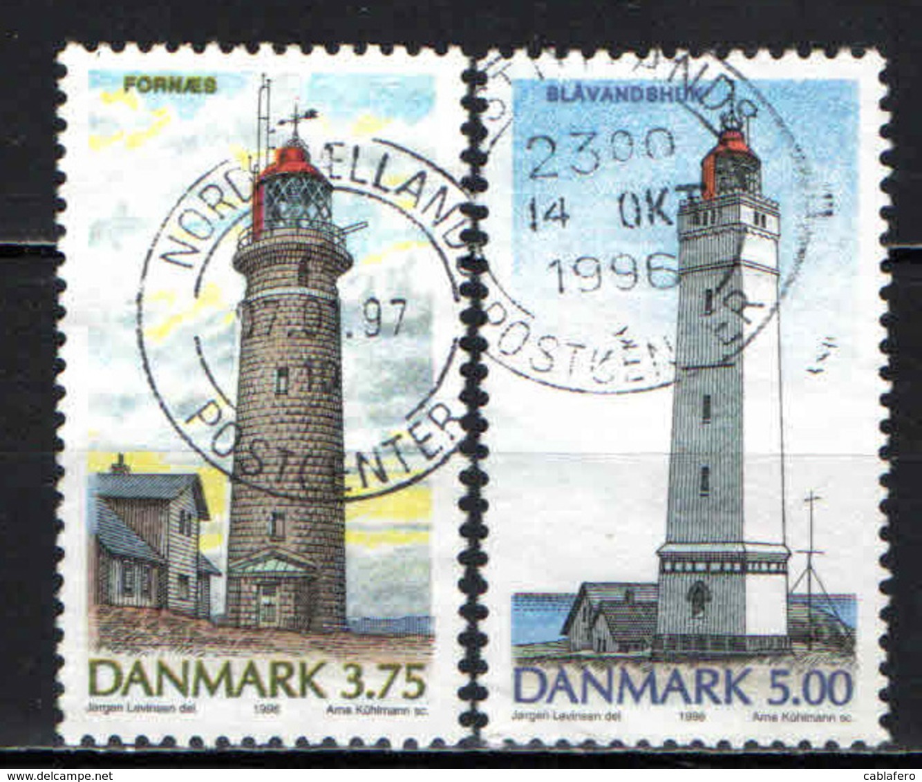 DANIMARCA - 1996 - FARI - LIGHTHOUSE - USATI - Usati