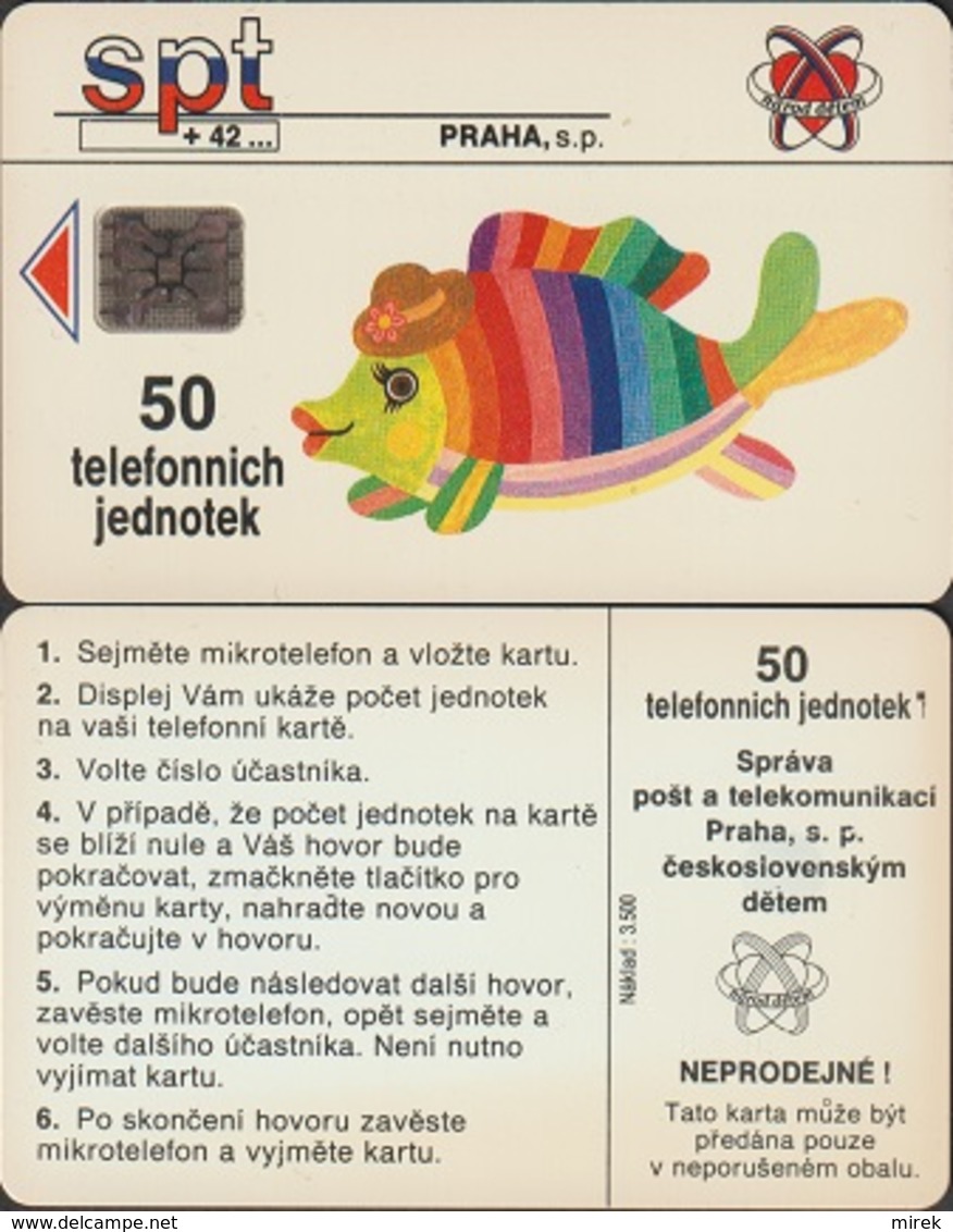 Czechoslovakia; Complimentary Card A5. Colored Fish, CN C22036454 - Tchécoslovaquie