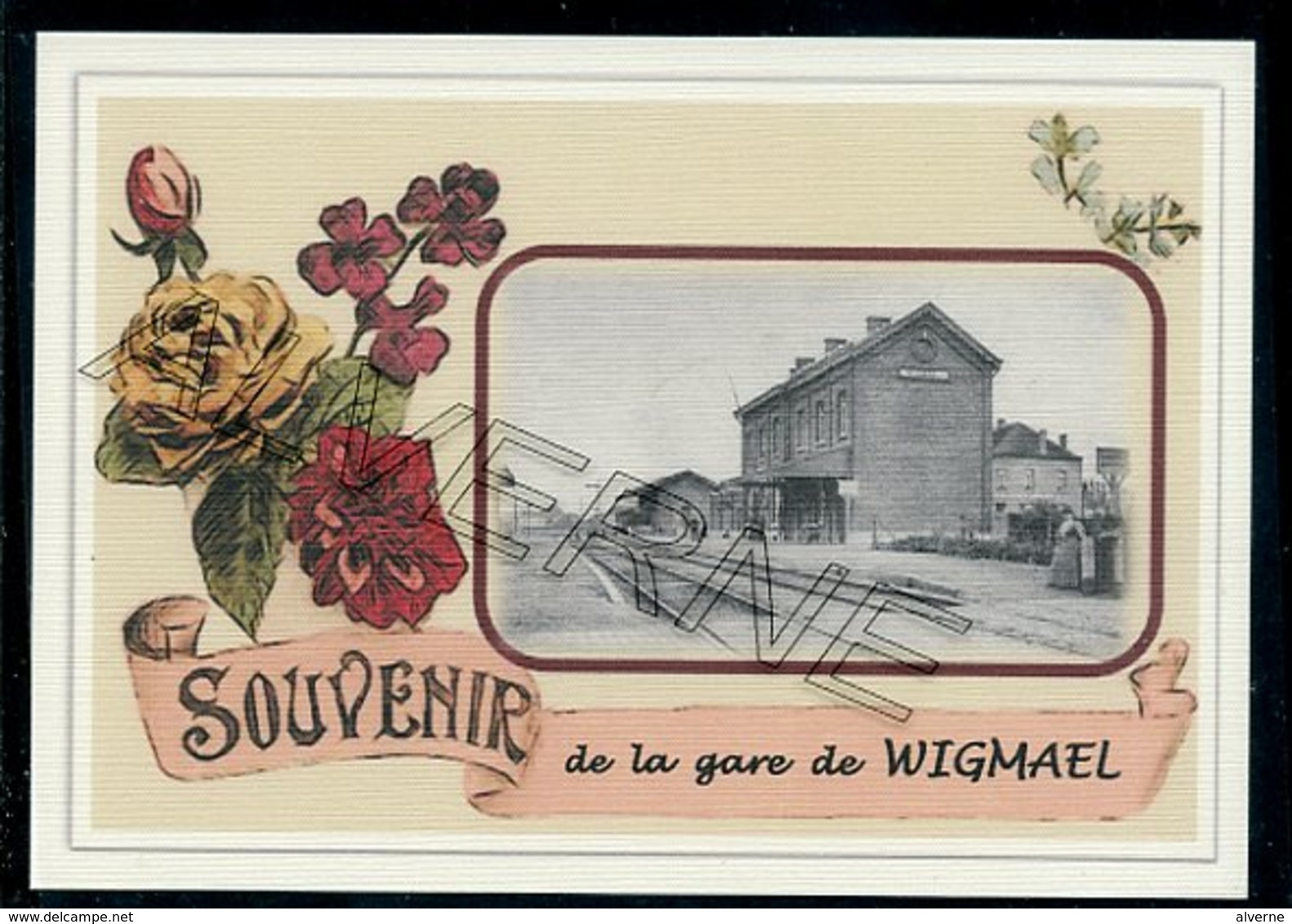 WIGMAEL   .....  2 Cartes Souvenirs Gare ... Train  Creations Modernes Série Limitée - Leuven