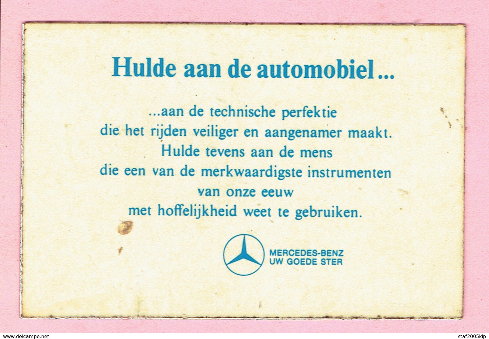 Sticker - Mercedes-Benz Uw Goede Ster Met Witte Duif - Autocollants