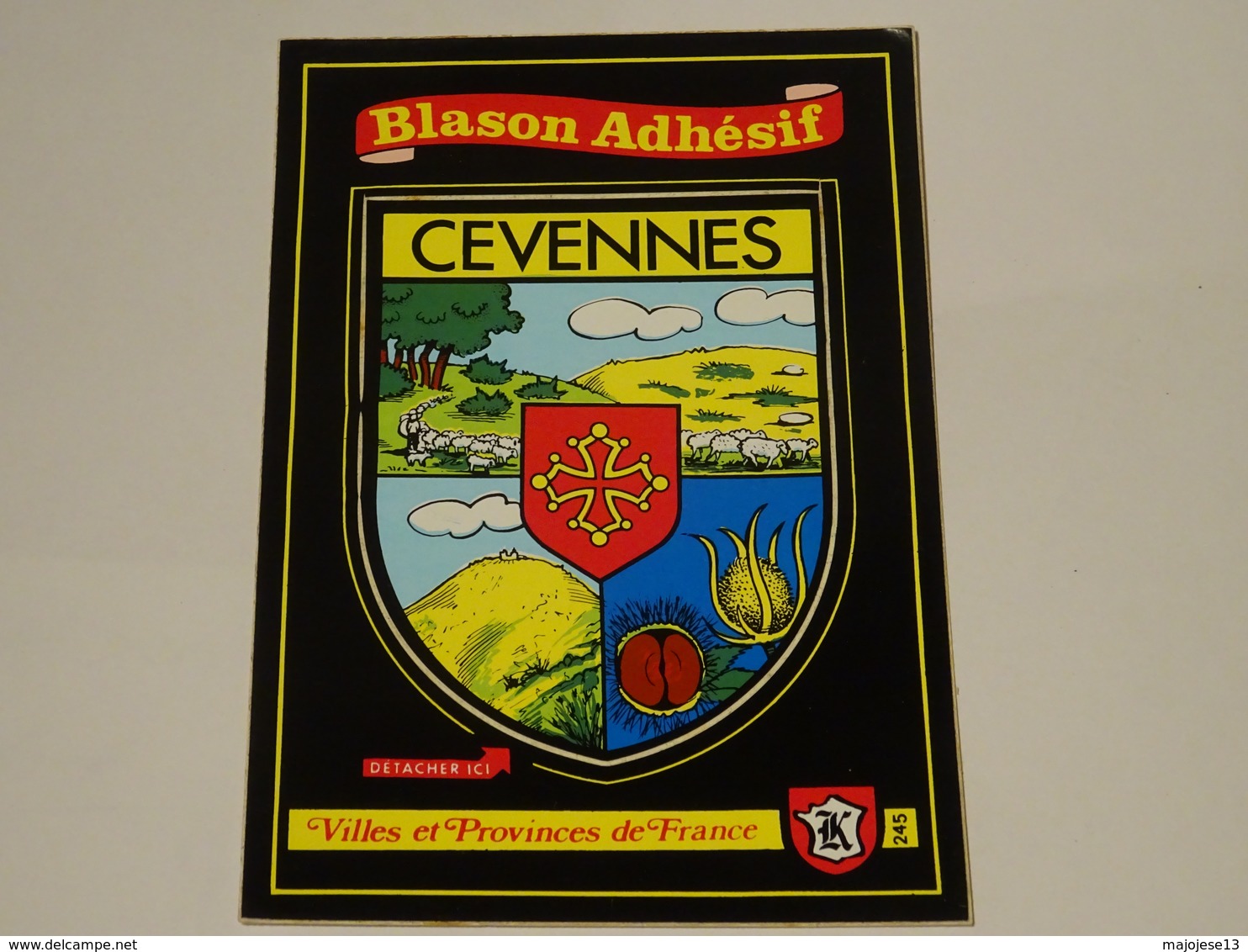 Blason écusson Adhésif Autocollant Cévennes 2 - Obj. 'Souvenir De'