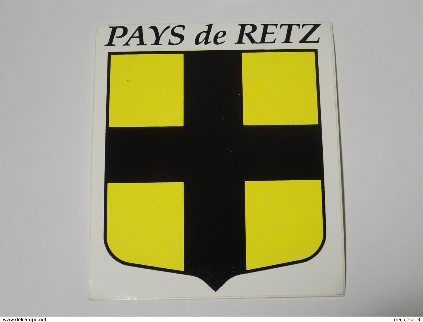 Blason écusson Adhésif Autocollant Pays De Retz Bretagne Loire Atlantique - Obj. 'Souvenir De'