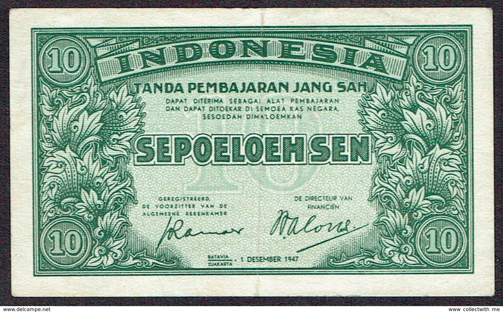 Indonesia 10 Sen 1947 - Indonésie