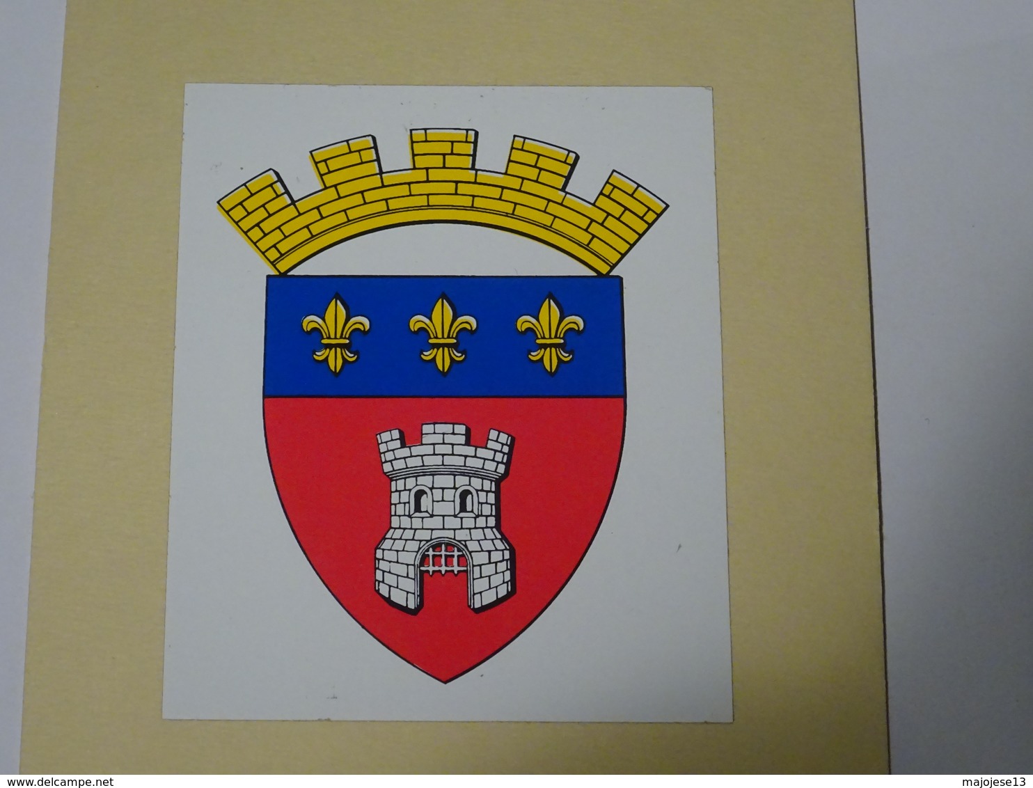 Blason écusson Adhésif Autocollant Clermont (Oise) - Obj. 'Souvenir De'