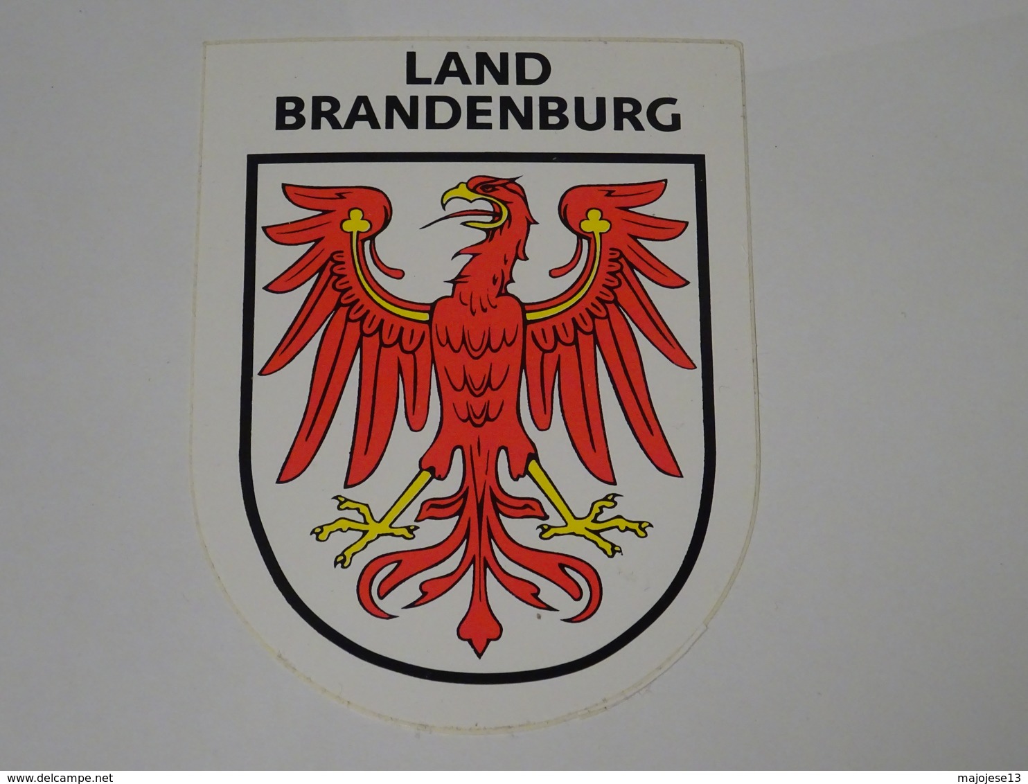 Blason écusson Adhésif Autocollant Land Brandenburg Aufkleber Wappen - Obj. 'Souvenir De'