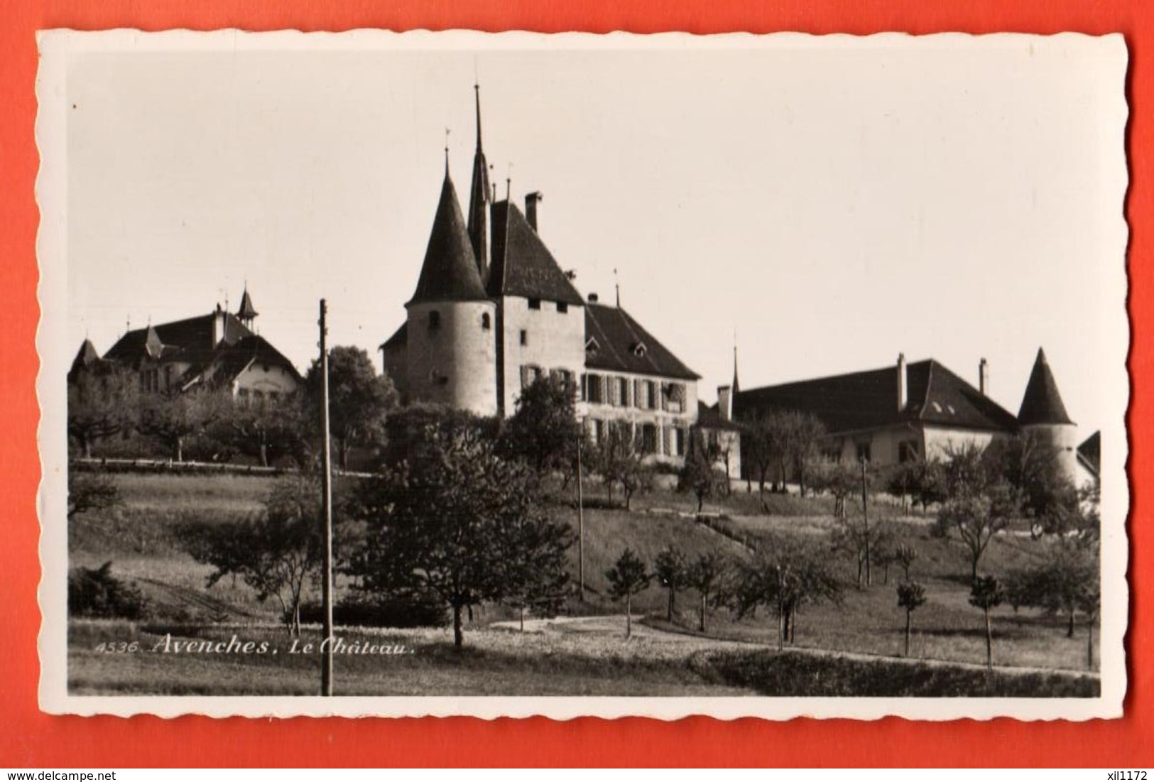 TRN-17 Avenches Et Le Château Visa Censure ACF 1939. Perrochet Non Circulé - Avenches