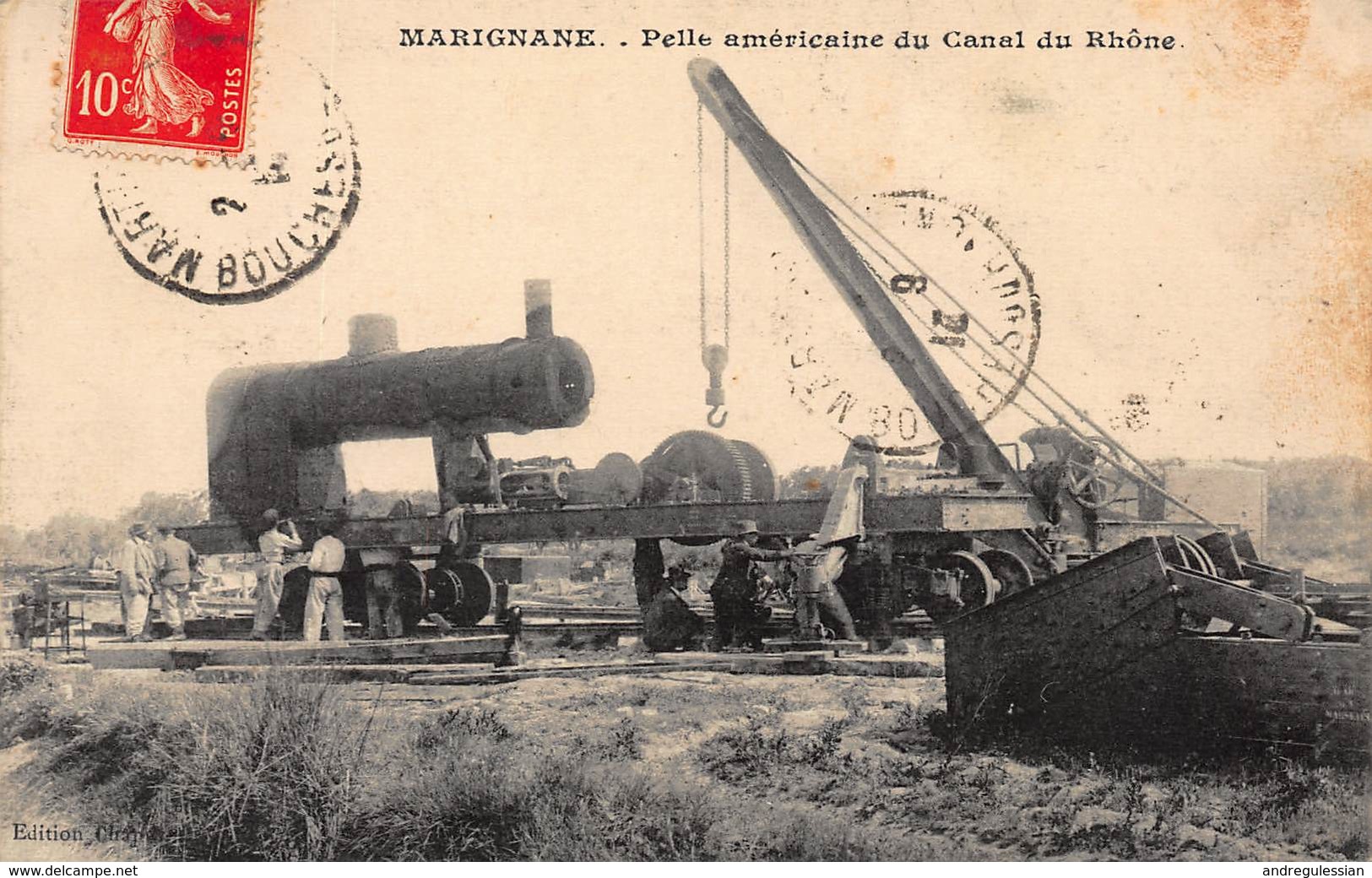 CPA MARIGNANE - Pelle Américaine Du Canal Du Rhône - Marignane