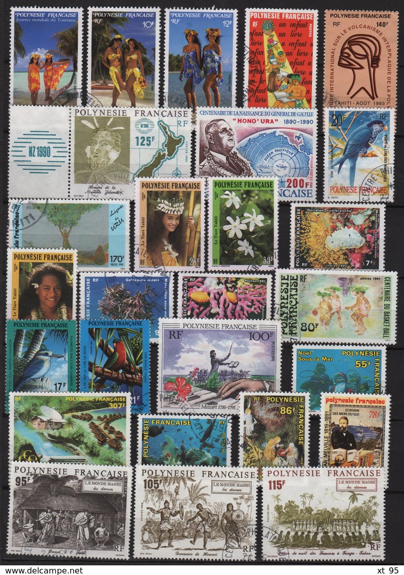 Polynesie - Collection De Timbres Obliteres Des Origines Aux Annees 2000 (TB) - Cote +285€ - Voir Scan - Collections (sans Albums)