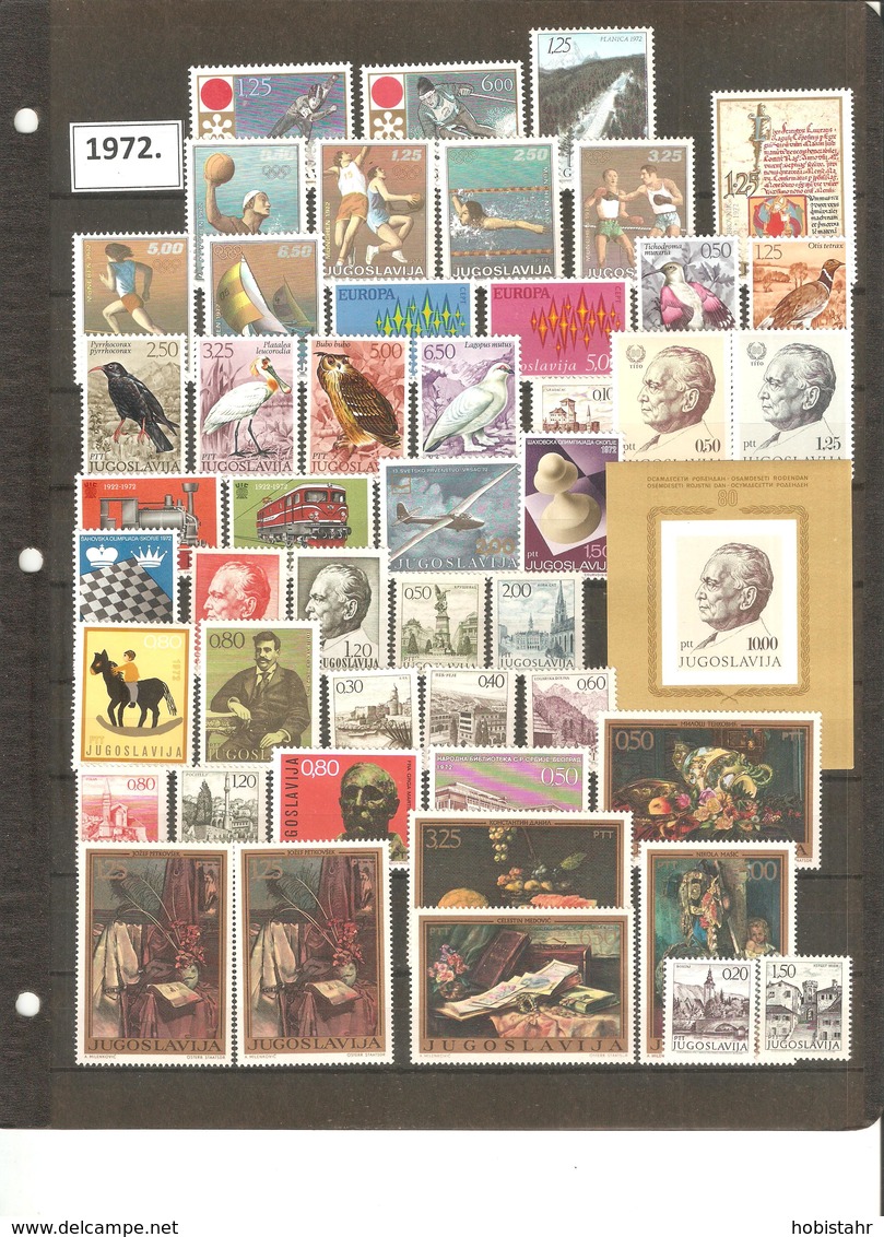 Yugoslavia - 1970 - 1979. Ten Complete Years, MNH - Annate Complete