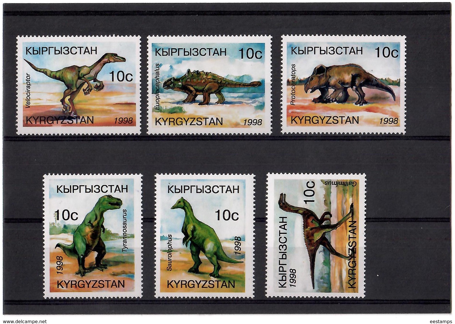 Kyrgyzstan.1998 Dinosaurs. 6v X 10c  Michel # 147-52 - Kirgisistan