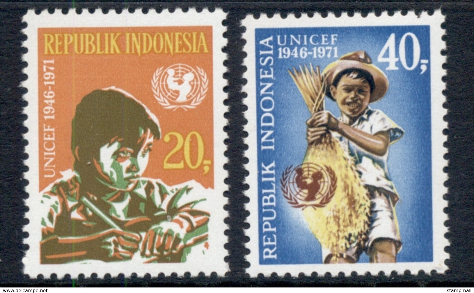 Indonesia 1971 UNICEF 25th Anniv. MUH - Indonesia