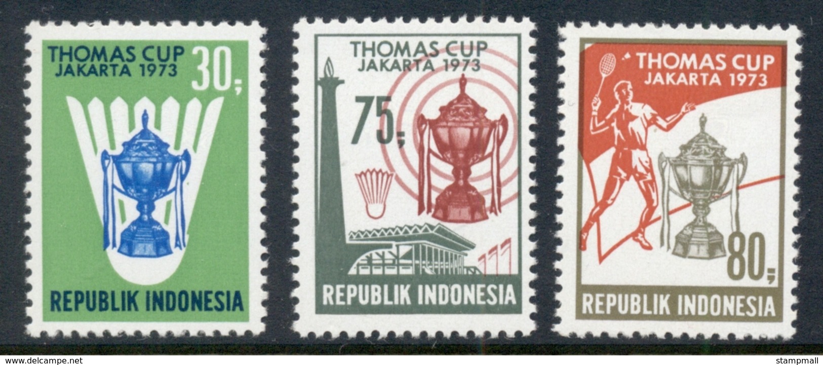 Indonesia 1973 Badmington Thomas Cup MUH - Indonesia