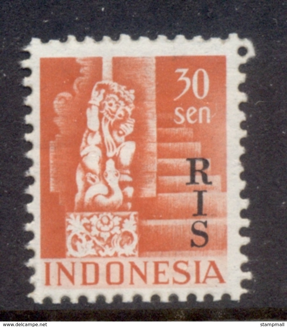 Indonesia 1950 Temples Opt RIS 30s Perf 11.5 MLH - Indonesia