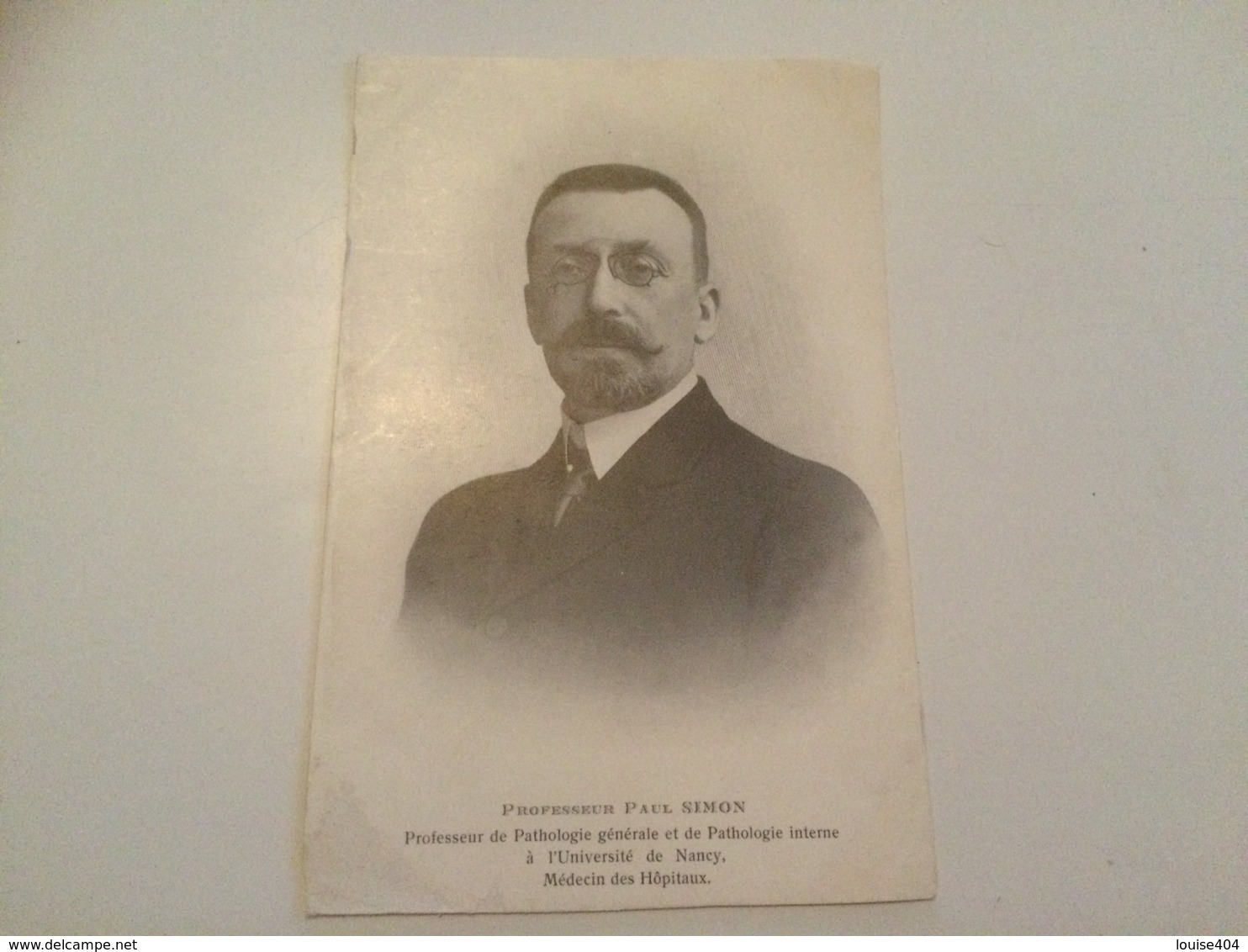 BM - 1300 - Professeur Paul SIMON - Prof. De Pathologie Générale Et De Pathologie Interne à Université De Nancy - Autres & Non Classés