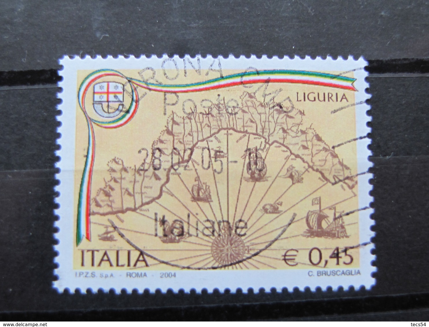 *ITALIA* USATI 2004 - 1^ REGIONI D'ITALIA LIGURIA - SASSONE 2776 - LUSSO/FIOR DI STAMPA - 2001-10: Usati