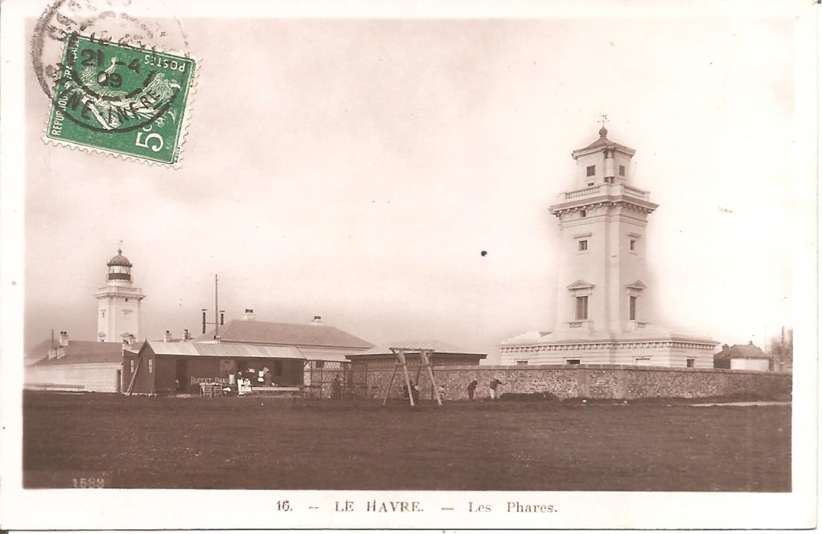 LE HAVRE (76) RARE Carte Photo Glaçée - Les Phares En 1909 - Unclassified