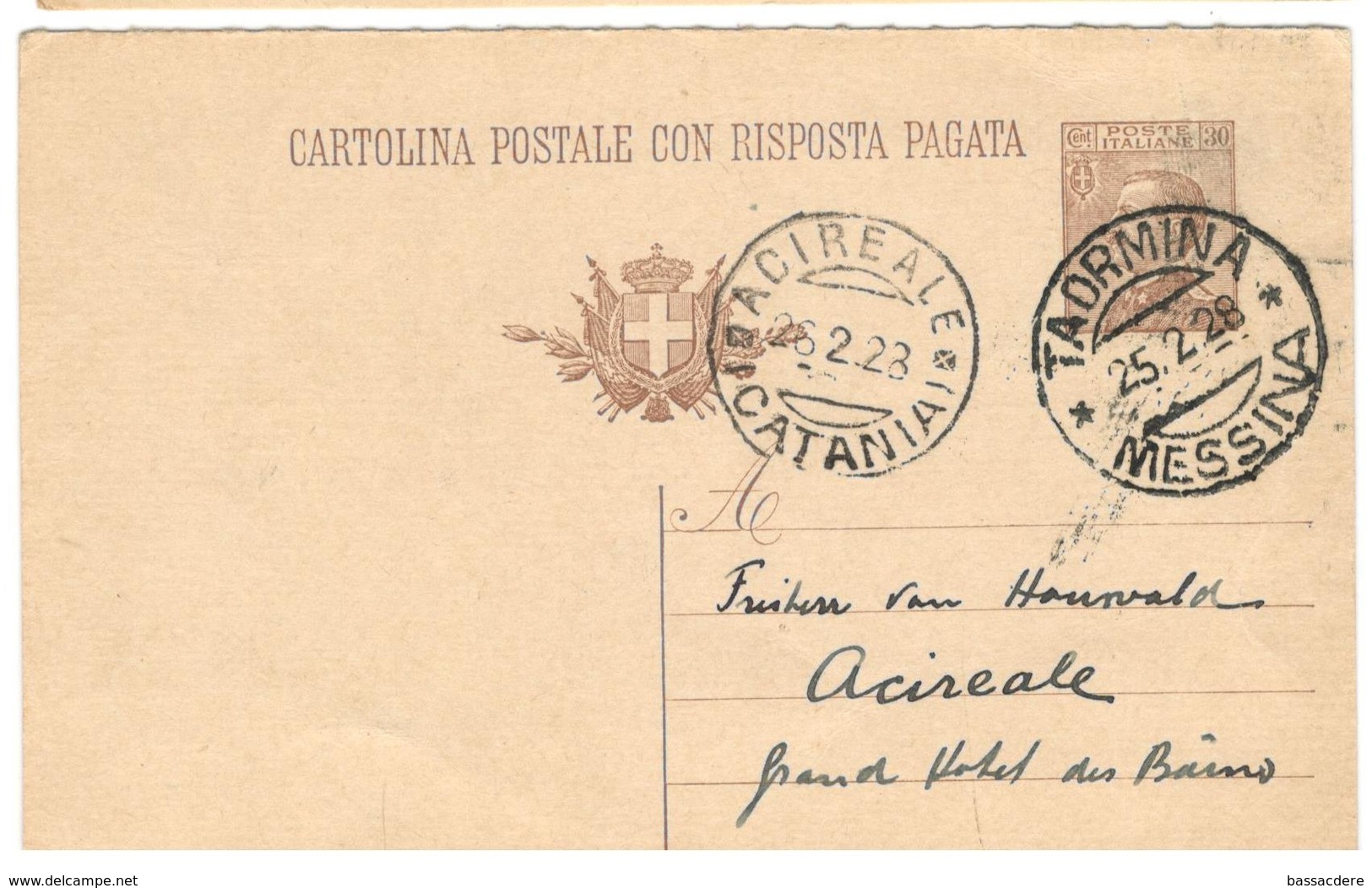 13142 - SICILE - Entero Postal