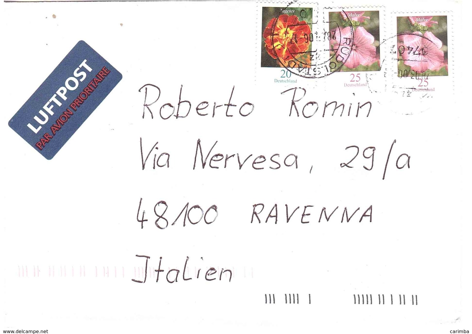 LETTERA X ITALY FIORI - Storia Postale