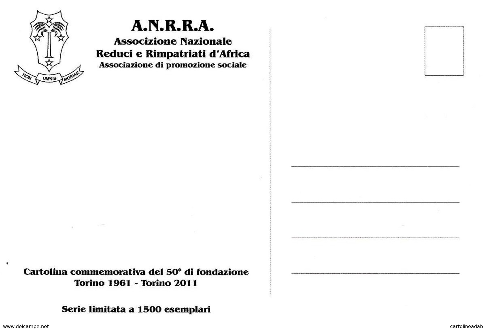 [MD2603] CPM - 150° DELL'UNITA' D'ITALIA- 50° DI FONDAZIONE A.N.R.R.A. - REDUCI - TIRATURA LIMITATA - NV - History