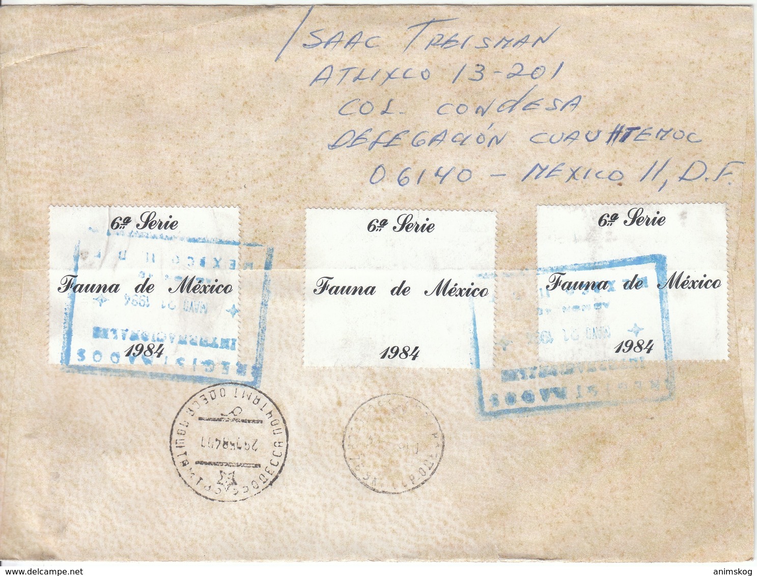 Mexiko, R-Brief, Gebraucht / Mexico, Registered Cover, Used - Cactussen