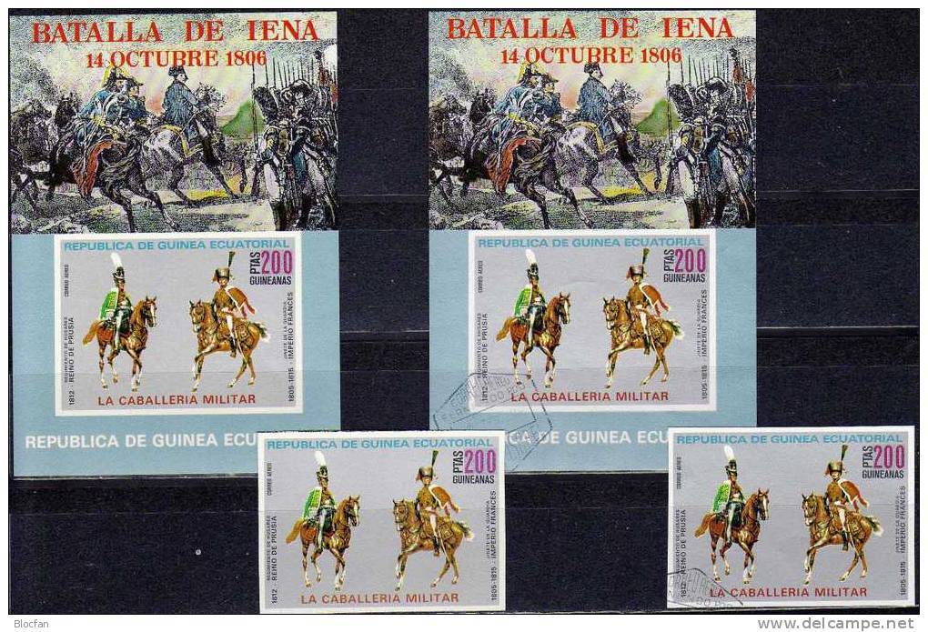 Napoleon Zu Pferde 1976 Guinea Äquatorial 783,Blocks 208 **/o 16€ General Kavallerie S/s Art Blocs Sheets Bf Africa - Horses