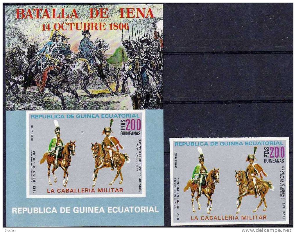 Napoleon Zu Pferde 1976 Guinea Äquatorial 783,Blocks 208 **/o 16€ General Kavallerie S/s Art Blocs Sheets Bf Africa - Horses