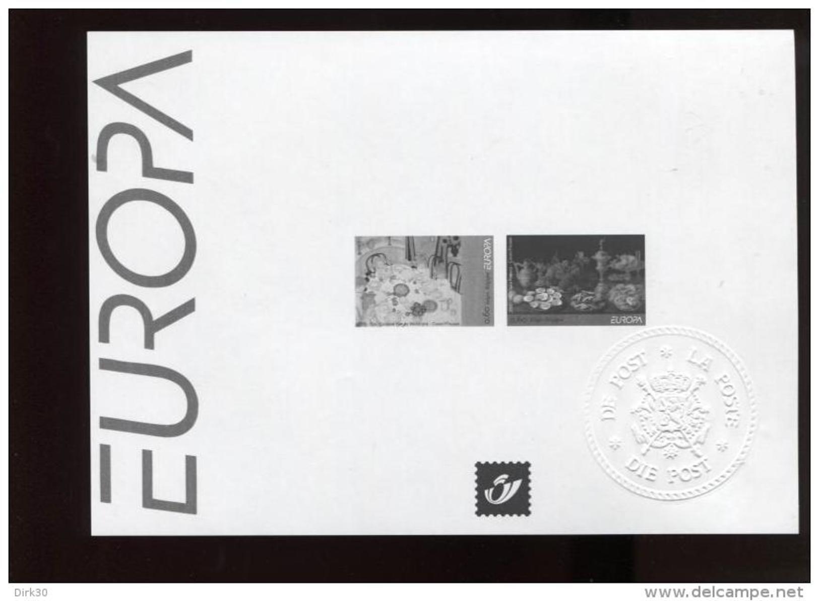 Belgie 2005 Europa CEPT 3386/87  Zwart-wit Velletje OCB15€ - B&W Sheetlets, Courtesu Of The Post  [ZN & GC]