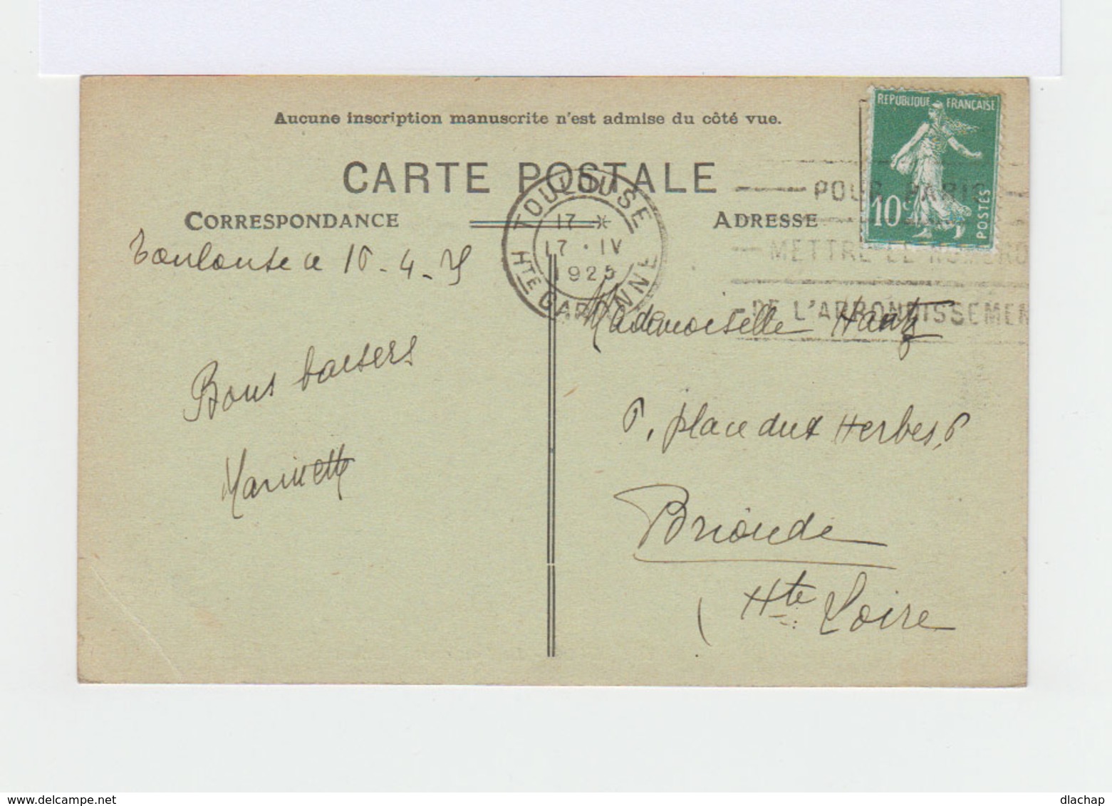 Toulouse. Le Boulevard Carnot. Tramway, Attelages, Terrasse Café. CAD Toulouse 1925. (3200) - Toulouse