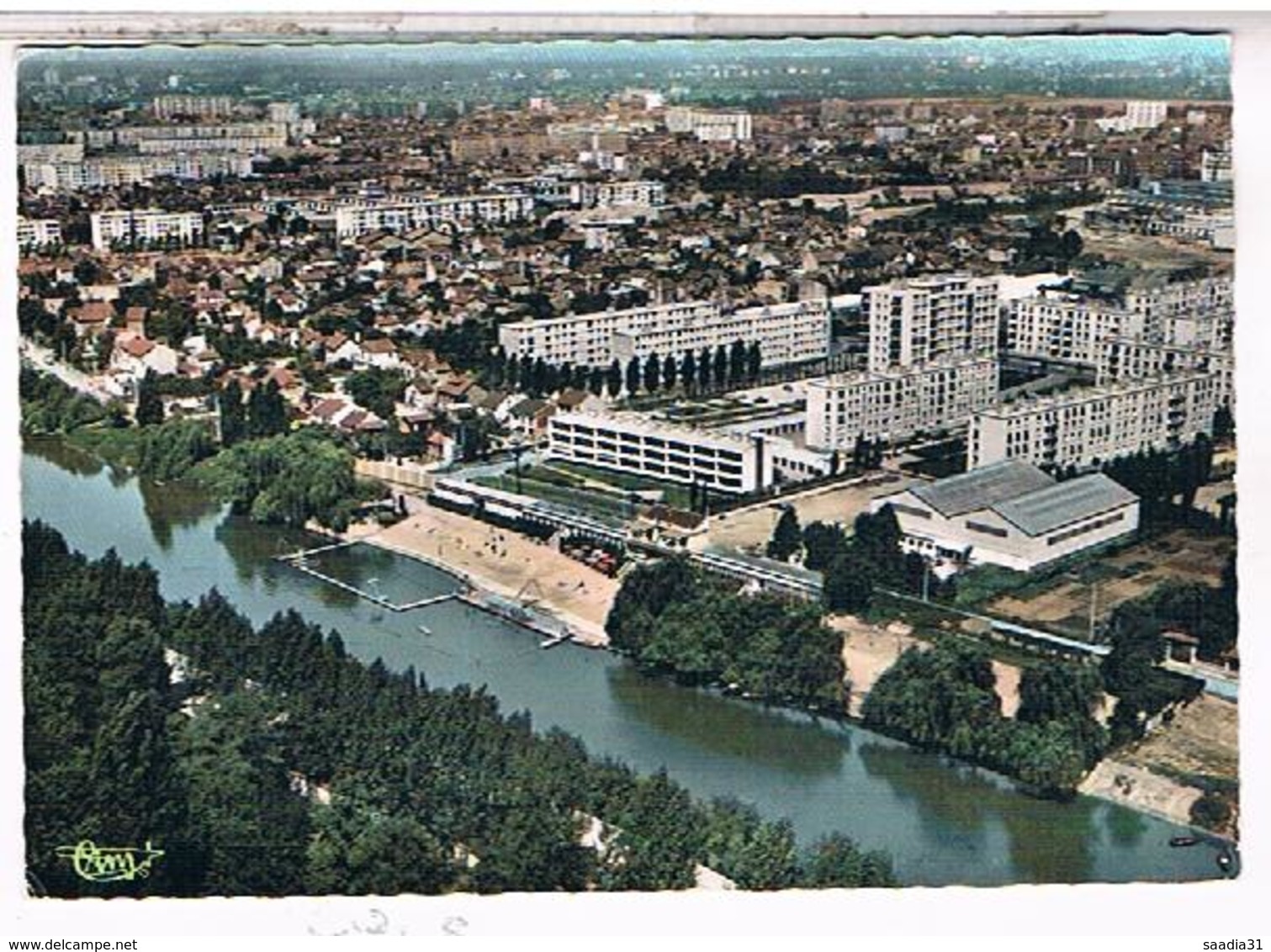 94  CHAMPIGNY  SUR  MARNE 1967  VUE    AERIENNE  VERS  LA PLAGE     CPM  TBE  MM119 - Champigny Sur Marne