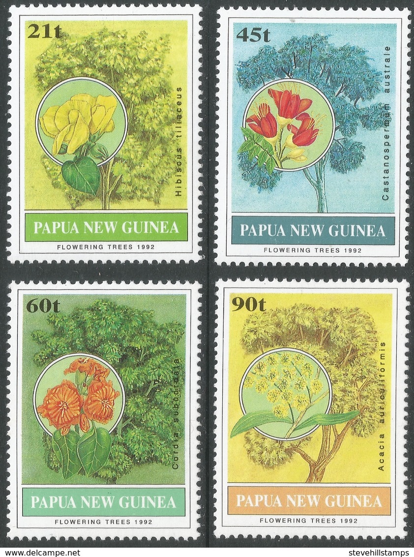 Papua New Guinea. 1992 Flowering Trees. MNH Complete  Set. SG 675-678 - Papua New Guinea