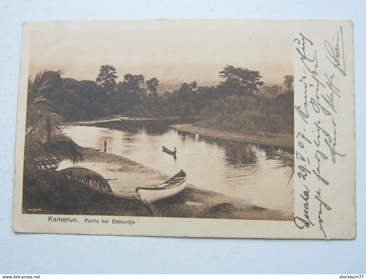 KAMERUN , Ansichtskarte Mit Stempel KRIBI  1907 - Kamerun