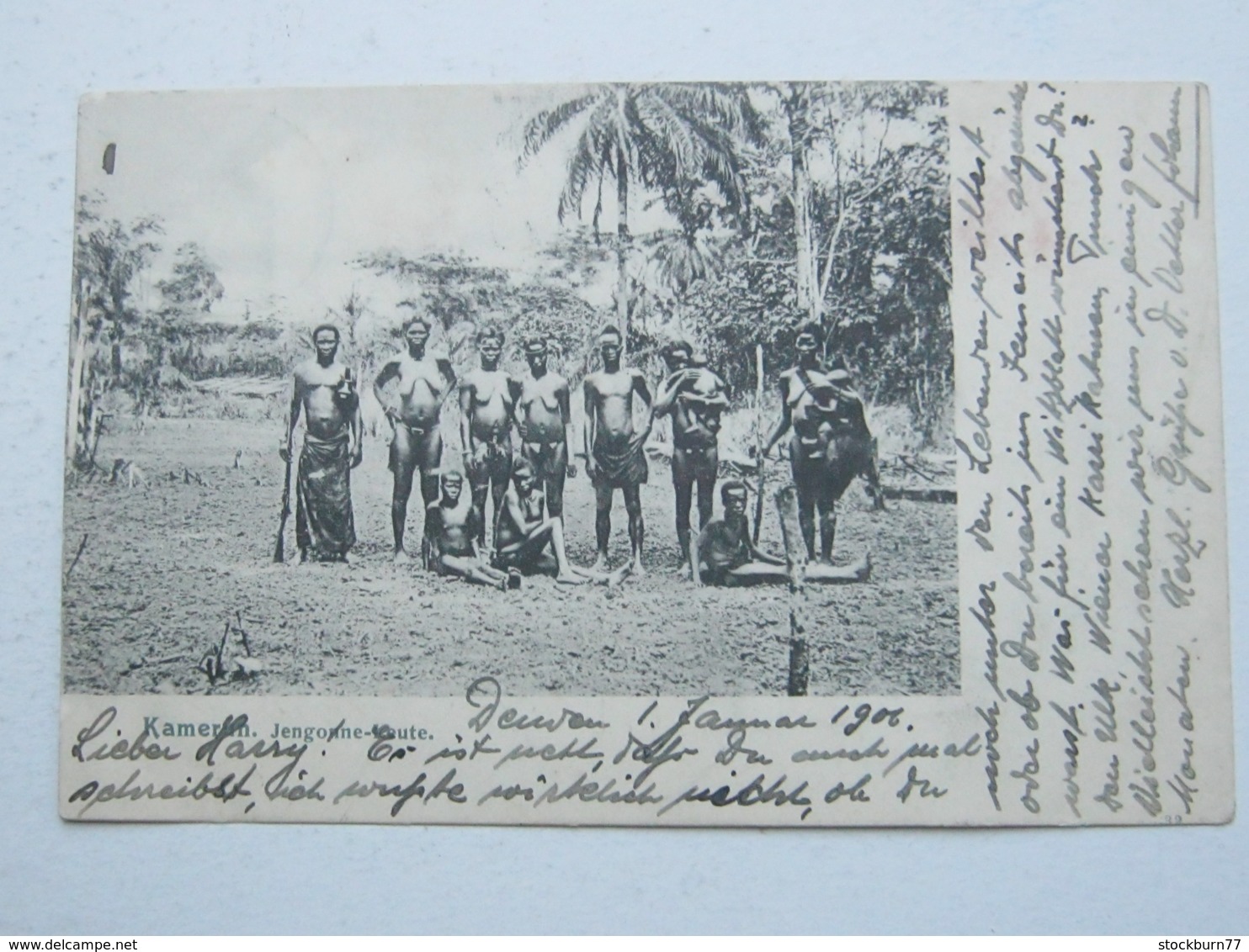 KAMERUN , Ansichtskarte Mit Stempel JAUNDE 1906 - Kamerun