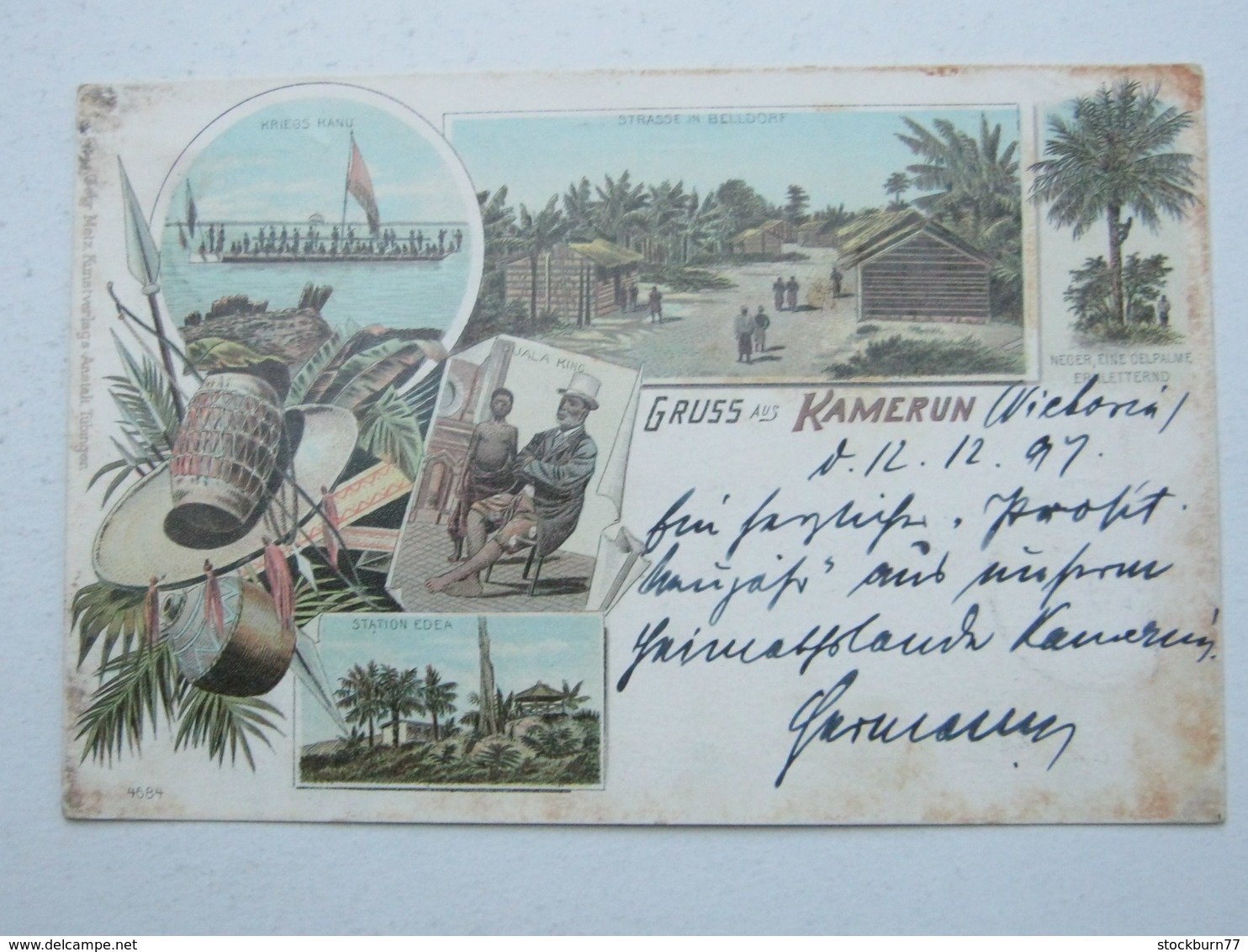 KAMERUN , Ansichtskarte Mit Stempel  Kamerun  1897 - Kamerun