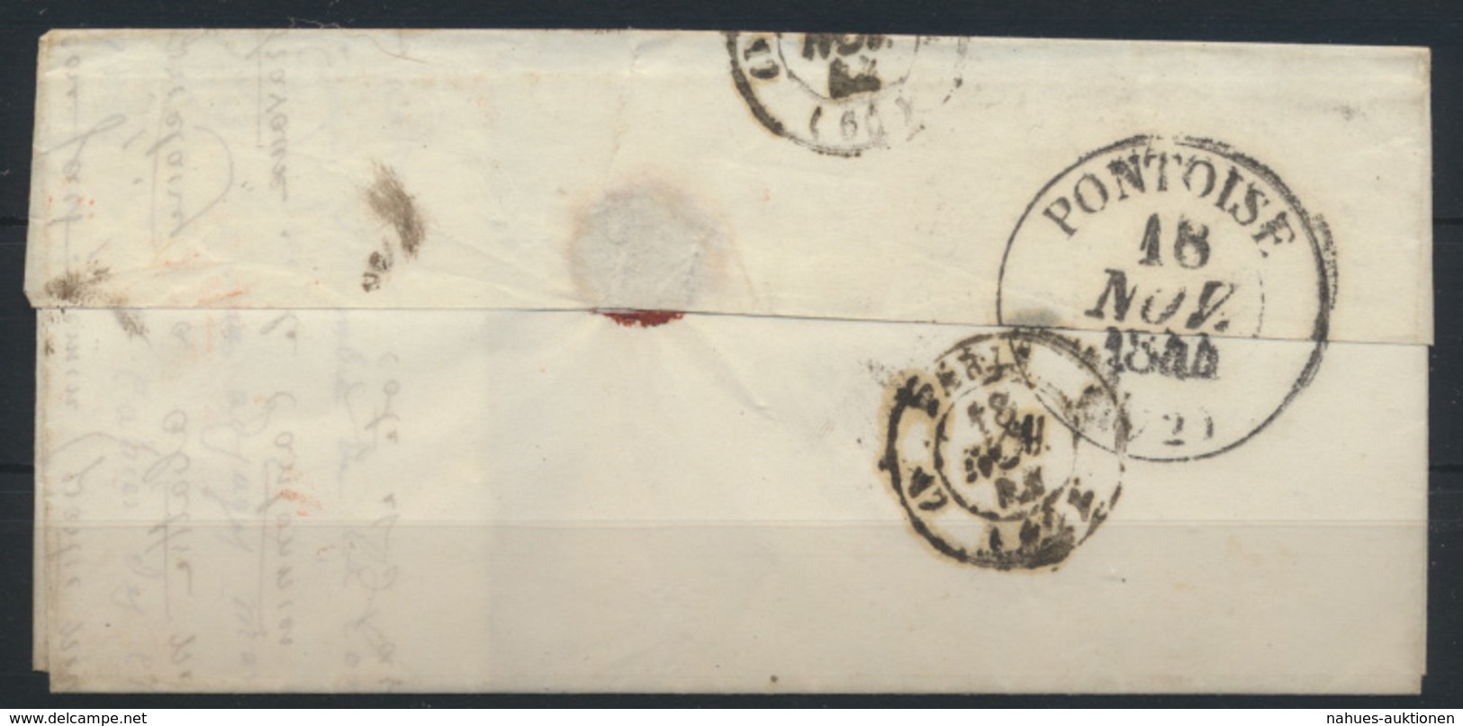 France Frankreich Brief Écouen Via Paris Nach Pontoise 17.8.1841 - Sonstige & Ohne Zuordnung