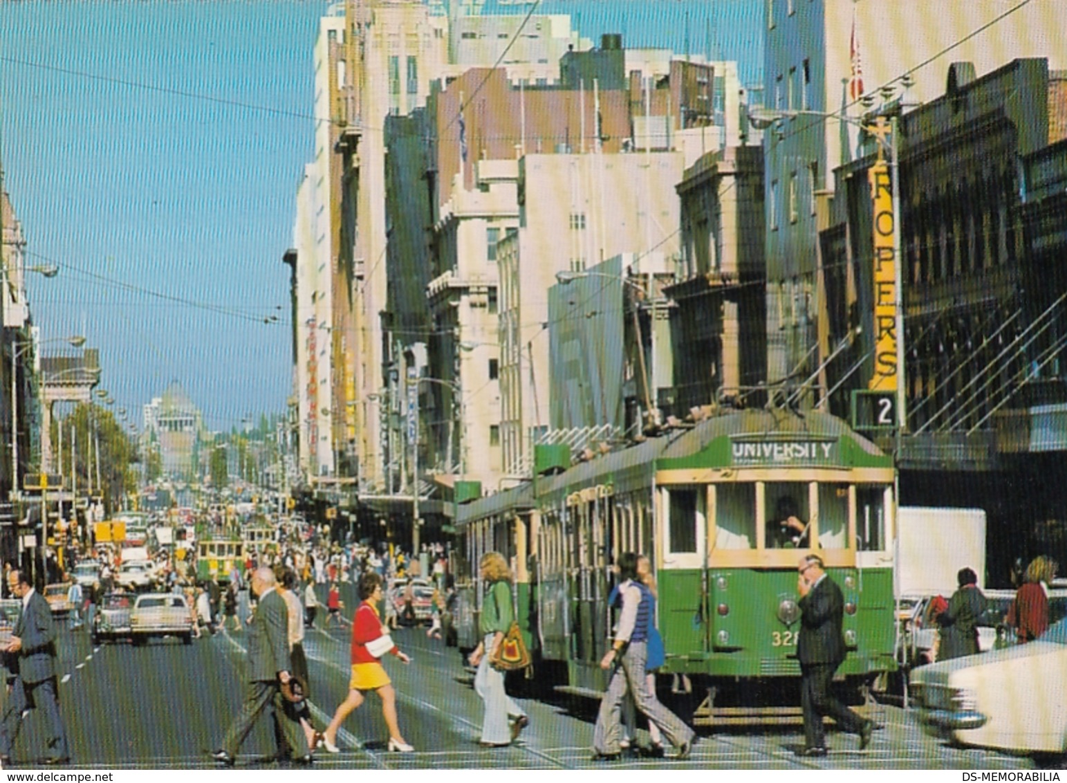 Melbourne - Swanston Street , Tram 1976 - Melbourne