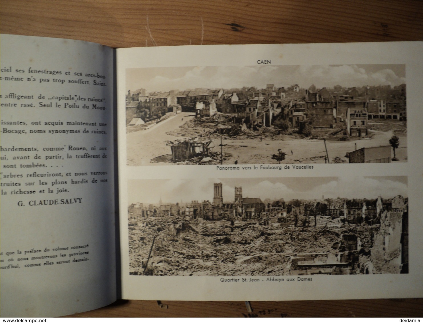 WW2. LA NORMANDIE. COLLECTION FRANCE DEVASTEE. CAP. ANNEES 45 / 50 CLICHES LEGENDES DE LOCALITES NORMANDES DETRUITES PA - Français