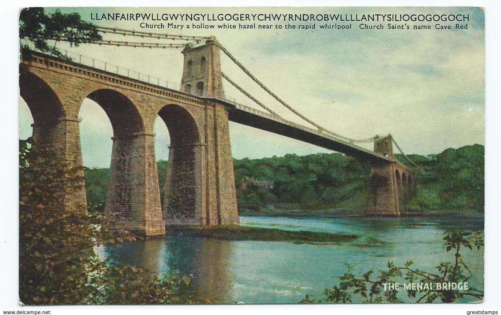 Wales Menai Bridge Anglesea Posted 1960ssalmon Card - Contea Sconosciuta