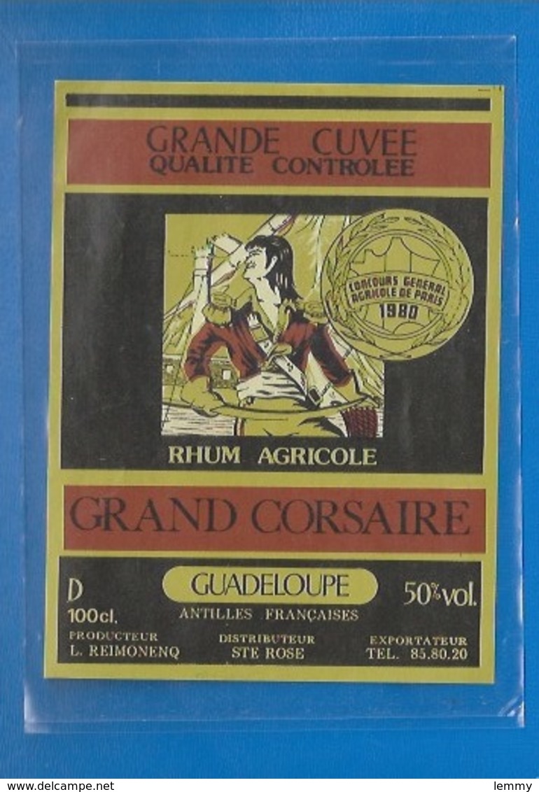 BISTROT - ETIQUETTE DE RHUM AGRICOLE - GRAND CORSAIRE - STE ROSE - REIMONENQ - GUADELOUPE - - Other & Unclassified
