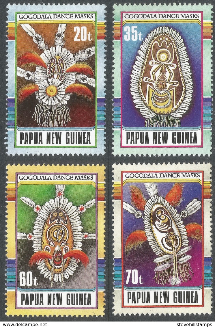 Papua New Guinea. 1990 Gogodala Dance Masks. MNH Complete  Set. SG 617-620 - Papua New Guinea