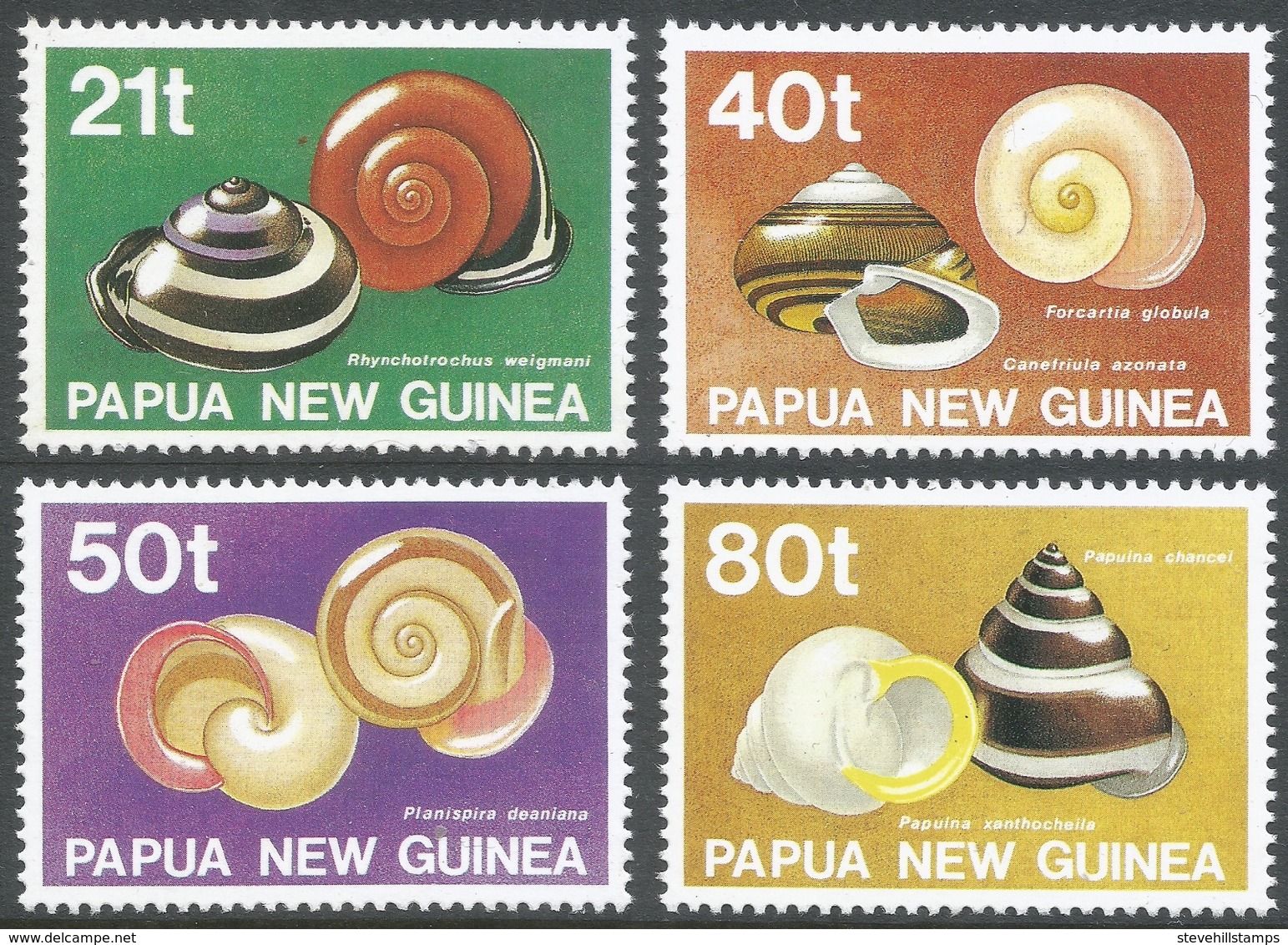 Papua New Guinea. 1991 Land Shells. MNH Complete  Set. SG 632-635 - Papouasie-Nouvelle-Guinée