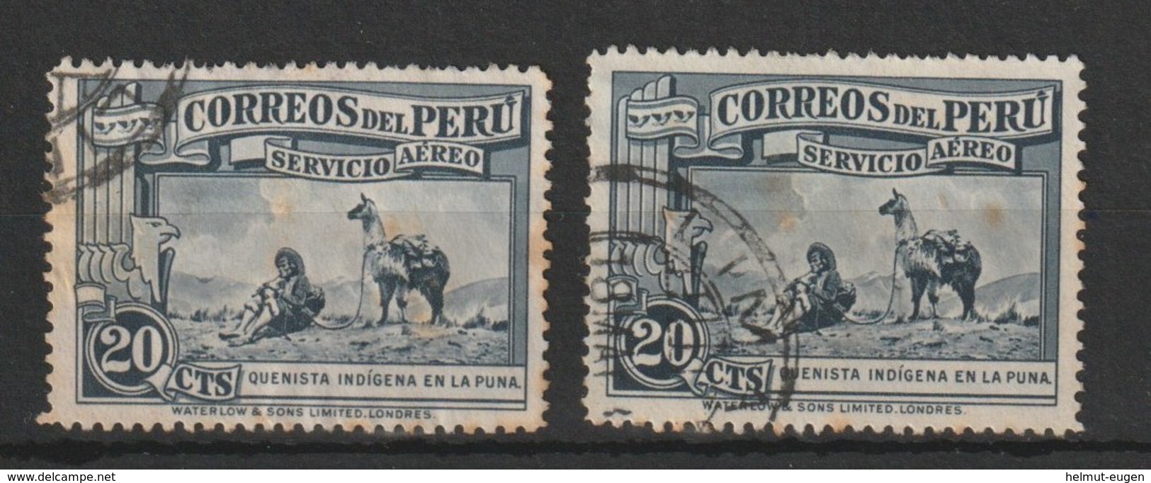 MiNr. 347 Peru  1936, 20. Dez./1937, 1. Febr. Flugpostmarken: Landesmotive. - Peru